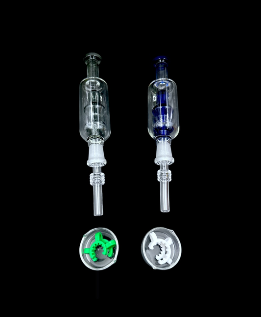 Glass Nectar Collector - Lincoln Hat Perc (9")
