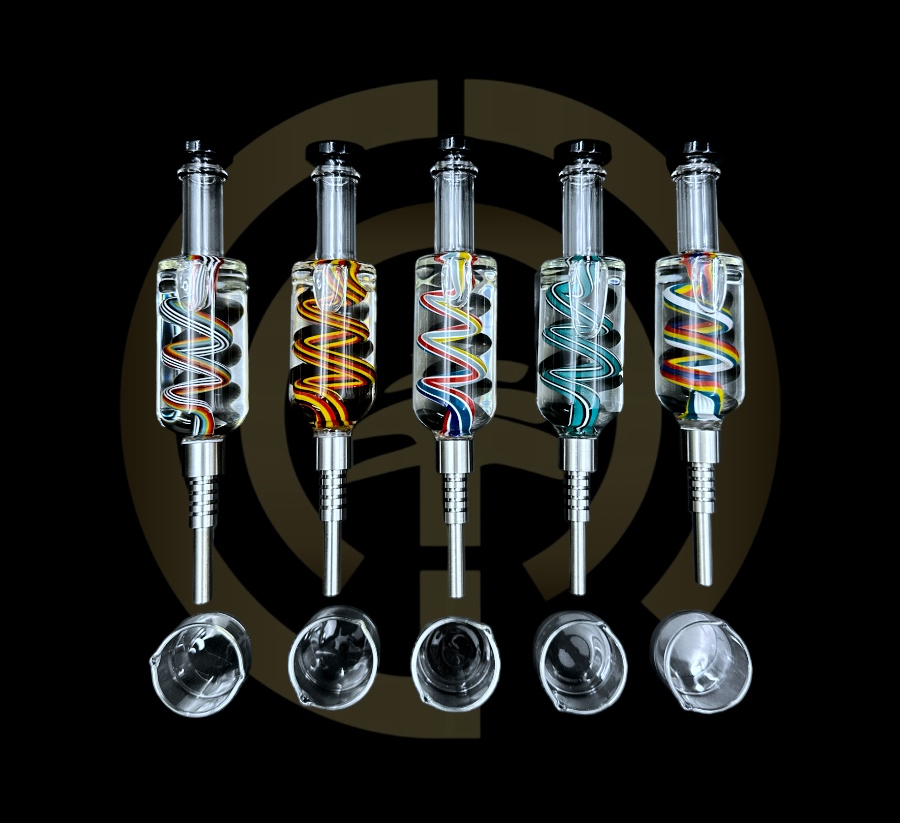 Glass Nectar Collector - Wig Wag Freezable (8")