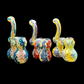 Glass Bubbler - Double Chamber Squiggly  (7")