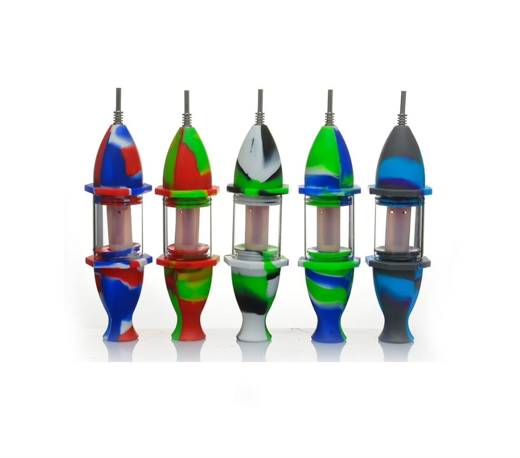 Silicone Nectar Collector -  Pillar Perc (8")