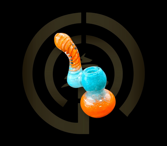 Glass Bubbler - Mini Swirl Handle (5")