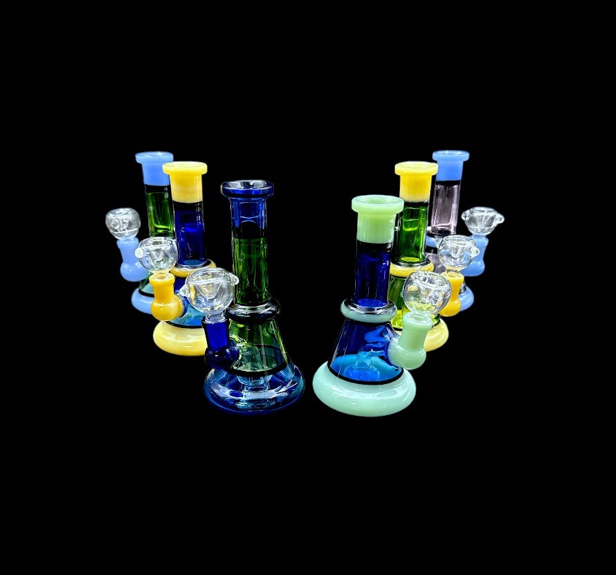 Mini Water Pipe - Multi Color (6.5")
