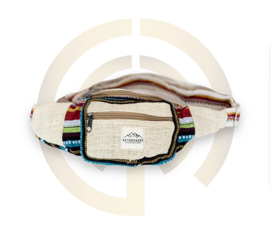 Nature Sacks - Handcrafted Hemp Fanny Packs - Rainbow