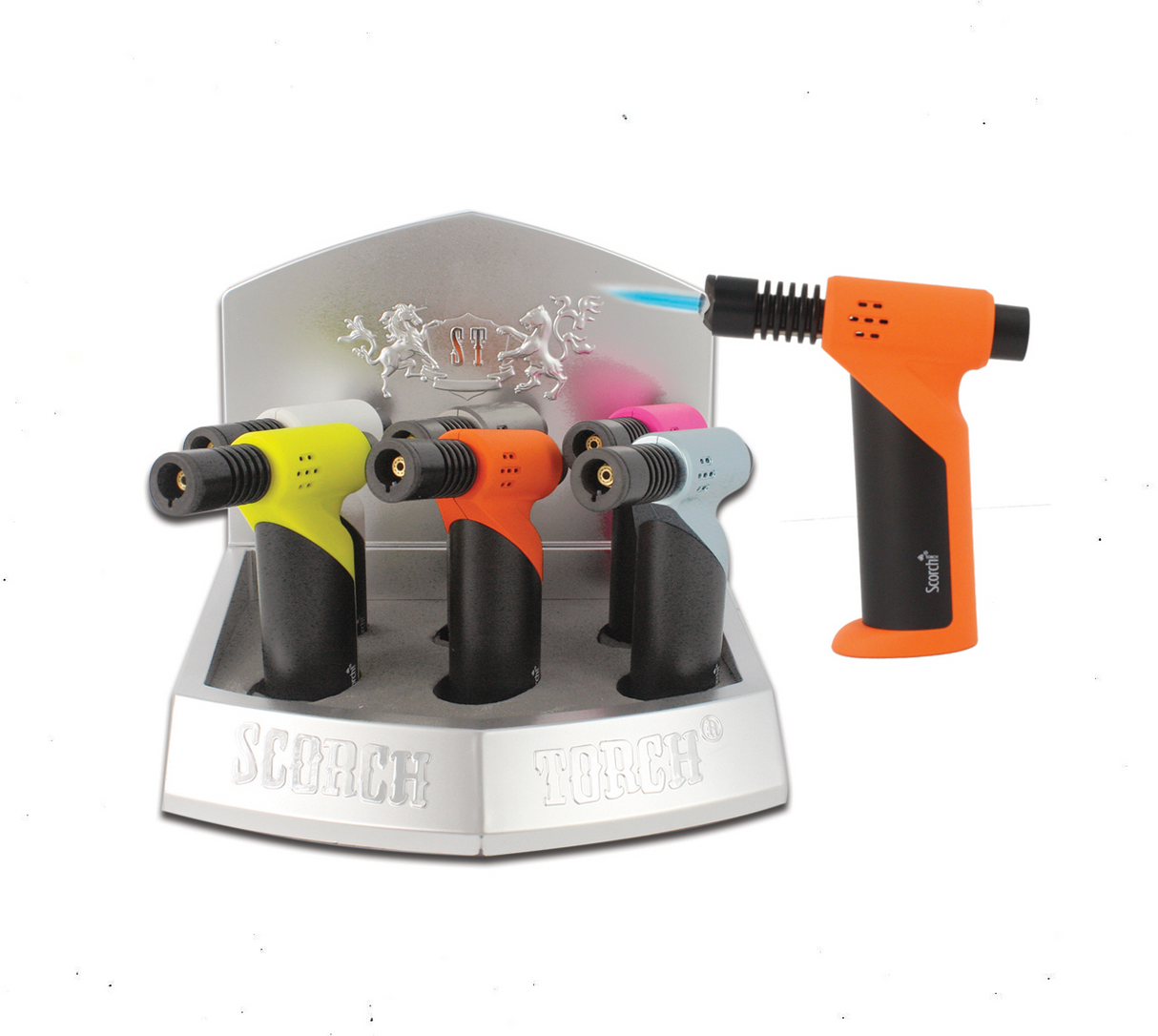 Scorch Torch - Neon w/ Black Table Torches (6pcs)