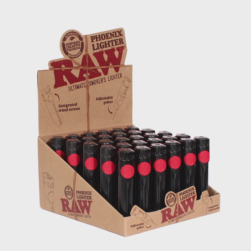 RAW - Black Phoenix Lighter w/ Wind Blocker (30pcs)