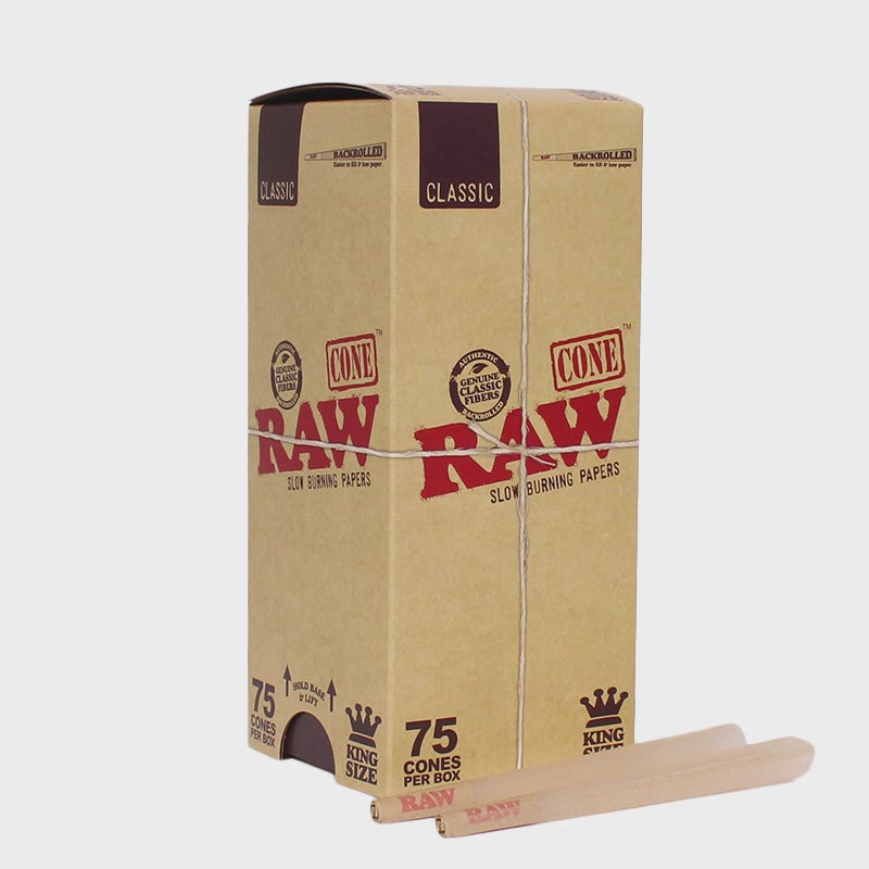 RAW - King Size Classic Pre-Roll Cone (75 Pack)