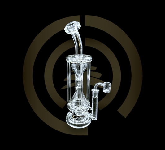 Rain City Glass - Diamond Hourglass Tower (12.5")