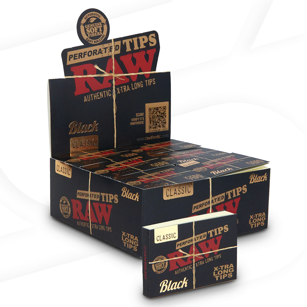 RAW - Extra Long Black Tips (40pk)