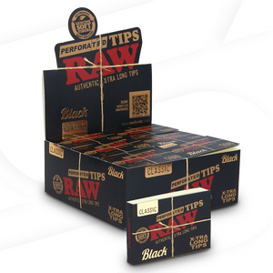 RAW - Extra Long Black Tips (40pk)