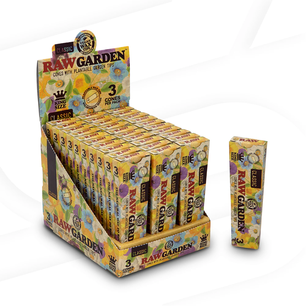 RAW - Garden King Size Cones (3ct)
