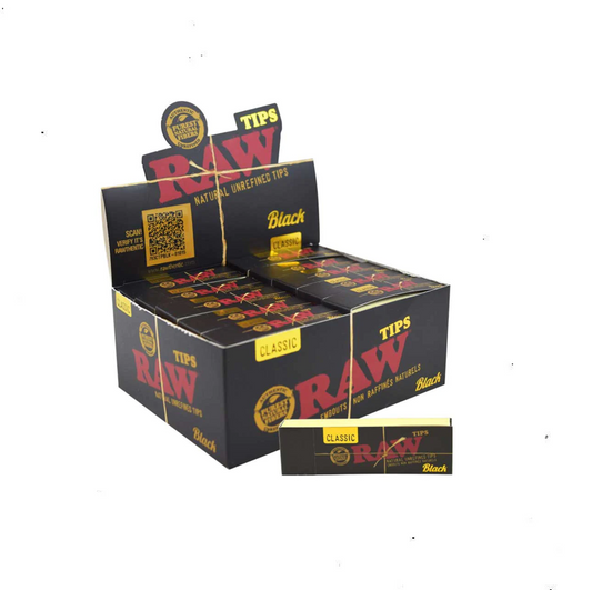 RAW - Black Tips (50 packs)