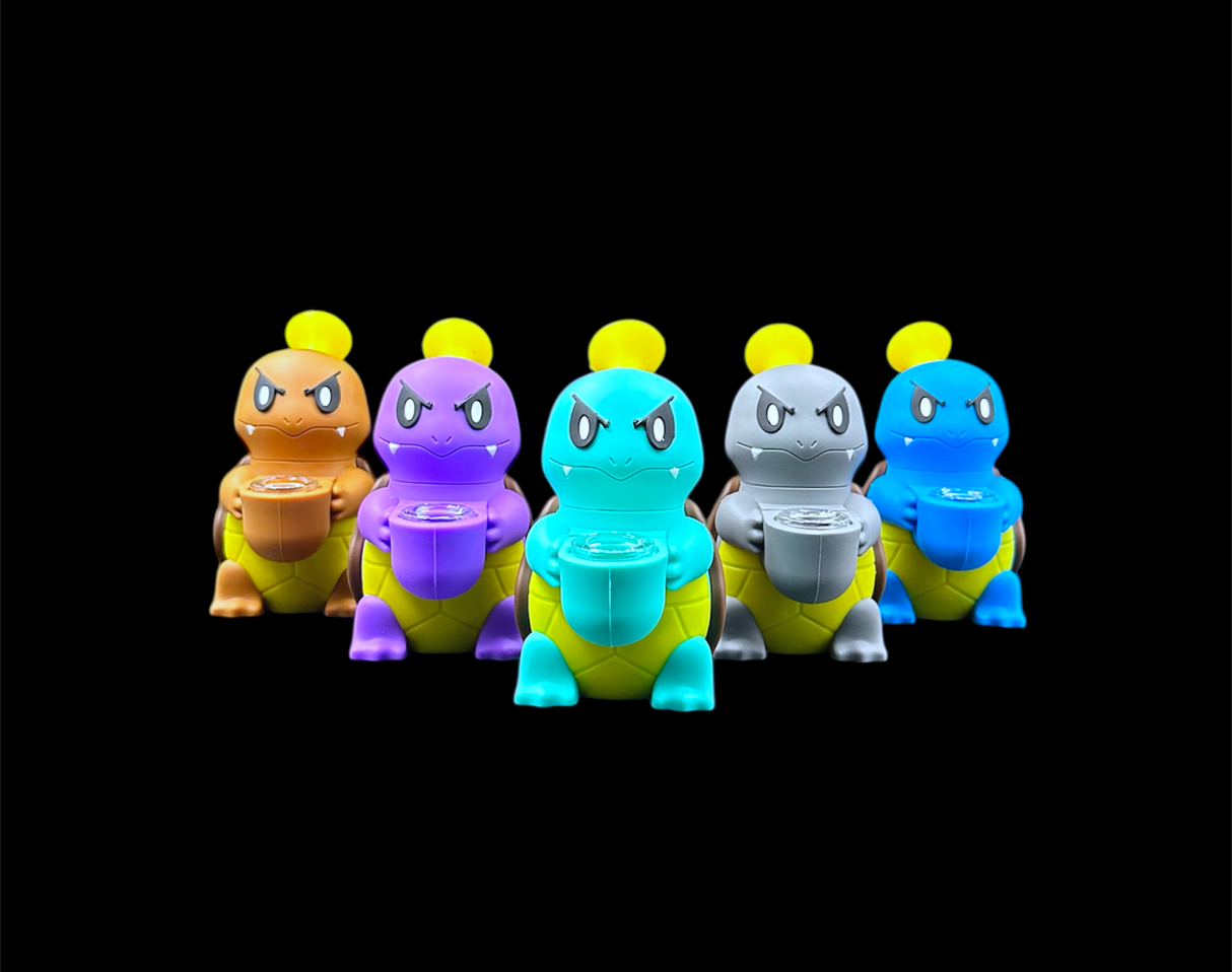 Silicone Water Pipe - Angry Turtle (5")