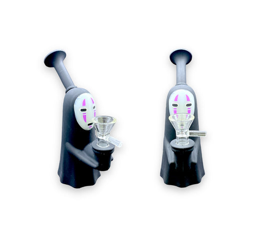 Silicone Water Pipe - Masked Man (6")