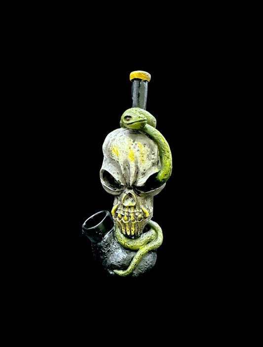 Resin Pipe - Snake Skull