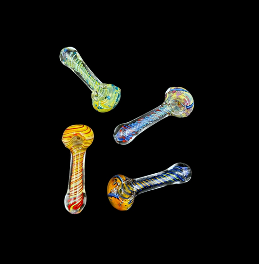 Glass Hand Pipe - Splatter Swirl (3")