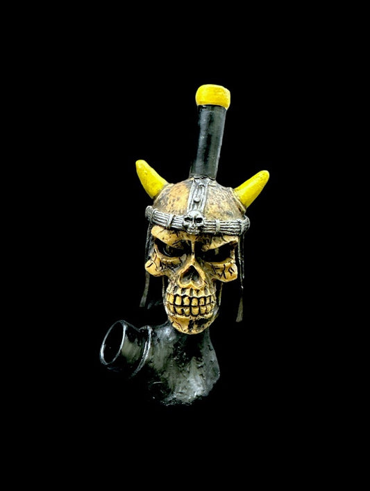 Resin Pipe - Viking Skull