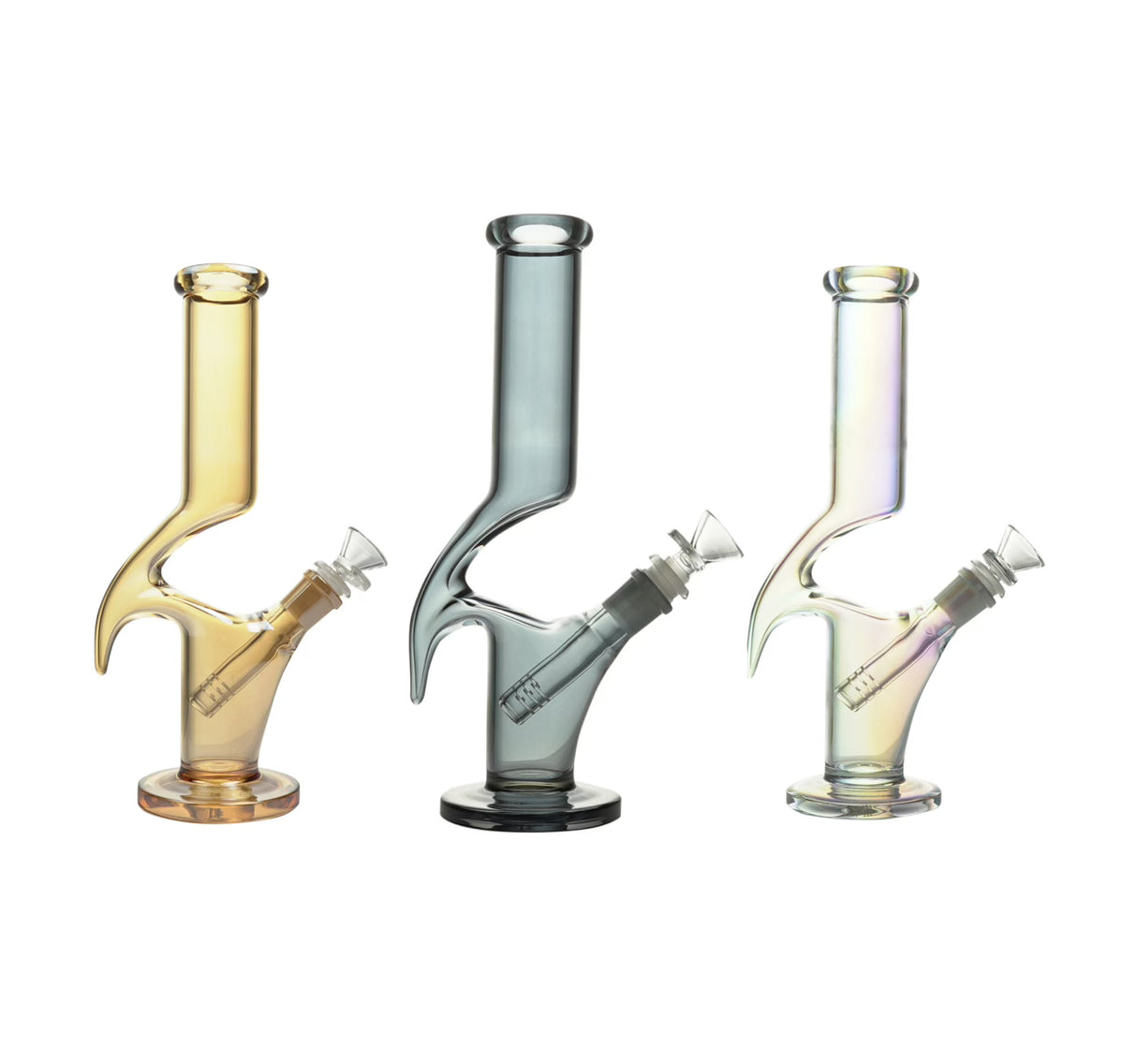 Glass Water Pipe - Electroplated Zong (10")