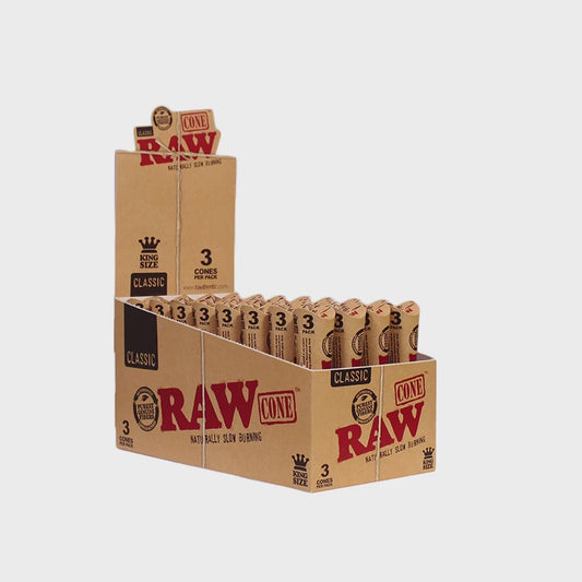 RAW - King Size Classic Pre-Roll Cone (3ct)