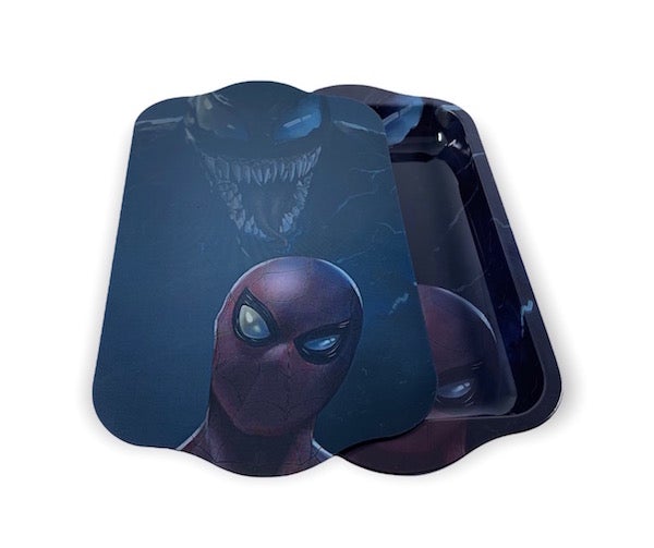 Metal Rolling Tray w/ 3D Magnetic Lid - Spider Eating Monster