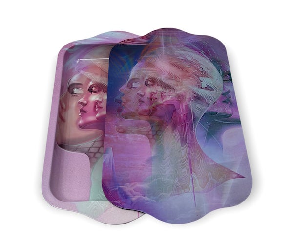 Metal Rolling Tray w/ 3D Magnetic Lid - Spiritual Lady