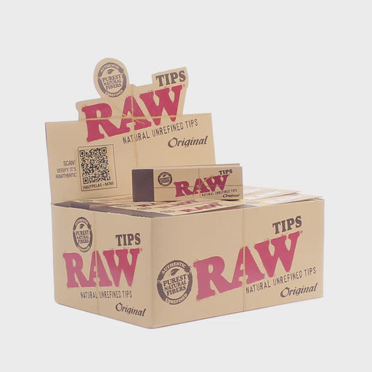 RAW - 773 Unbleached Roll Up Tips (50 packs)