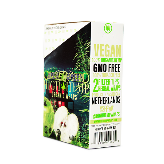 High Hemp Wraps -  Area51 Green Apple