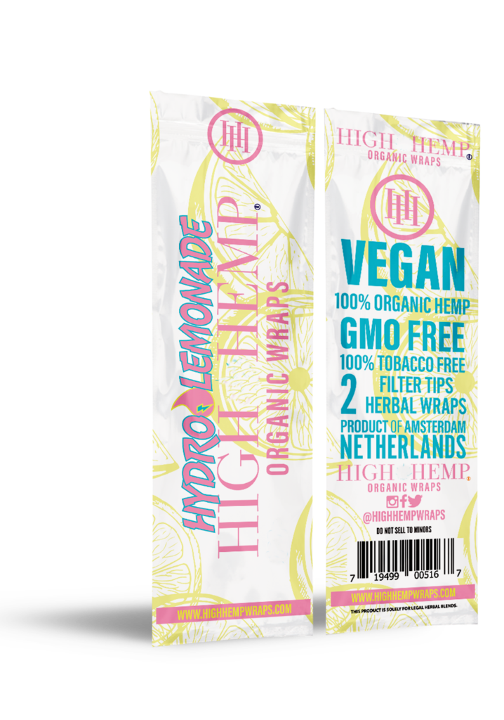 High Hemp Wraps Hydro Lemonade Flavor (50 wraps)
