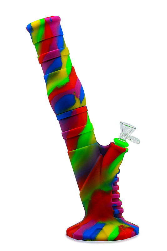 Silicone Water Pipe - Leaning Tower (13")