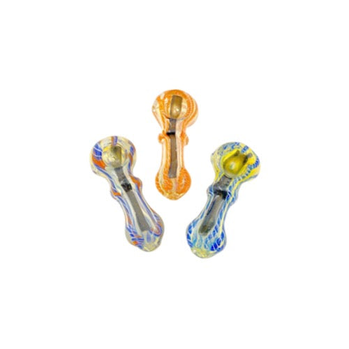 Glass Hand Pipe - Dichro Ring (3.5")