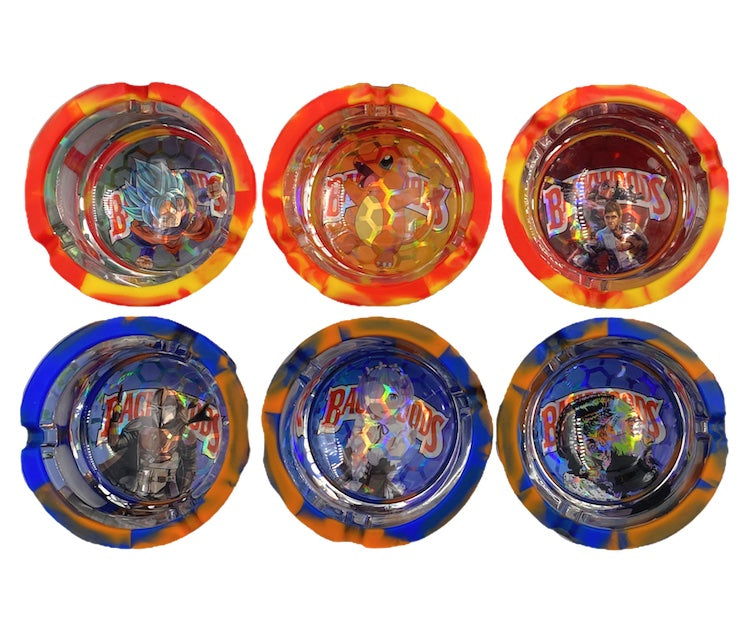 TSC - Holographic Silicone Glass Ash Tray (Box of 6)
