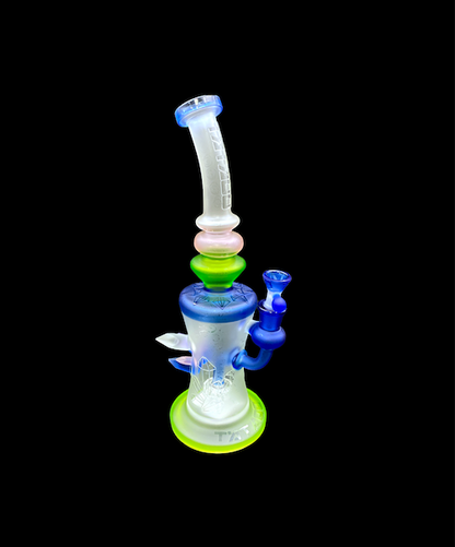 Tataoo Water Pipe - Frosted Crystal (13")
