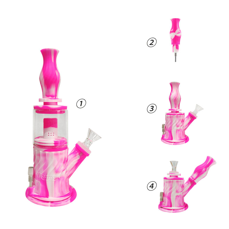Waxmaid Silicone Water Pipe - 4 in 1 (9.25")