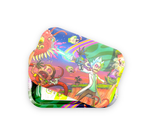 Metal Rolling Tray w/ 3D Magnetic Lid - Alien Attack