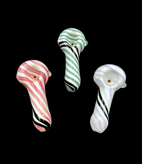 Glass Hand Pipe - American Swirl (4")