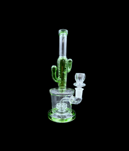 Glass Water Pipe - Cactus (8")