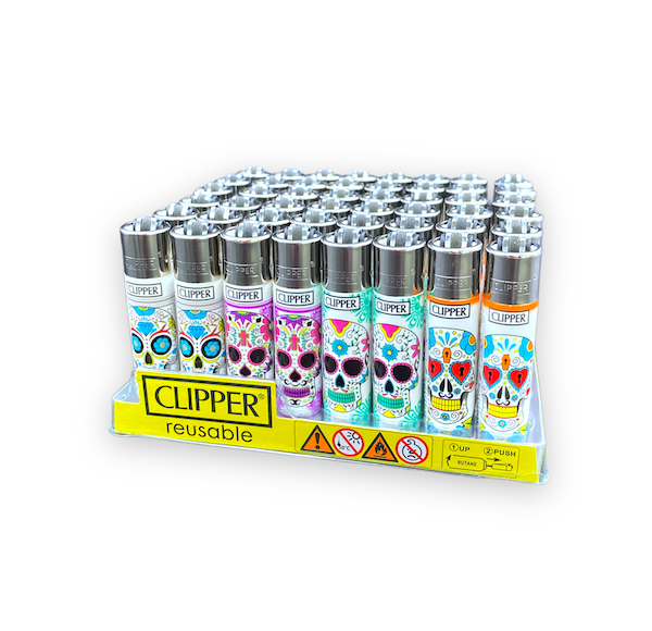 Clipper Lighters - Sugar Skulls (48pcs)