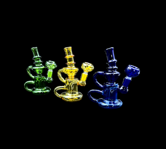Glass Water Pipe - Tinted Recycler (6")
