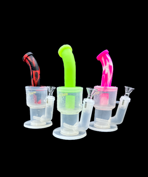 Waxmaid Silicone Water Pipe Crystor Mini (9") Golden Cedar Wholesale