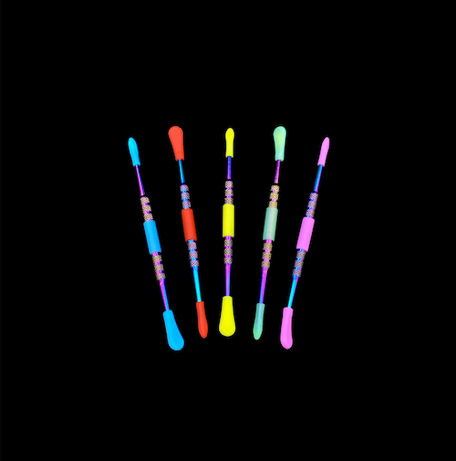 Dab Tool - Rainbow w/ Silicone (4.75")