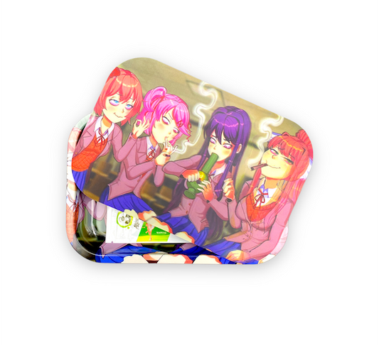 Metal Rolling Tray w/ 3D Magnetic Lid - Girl Party