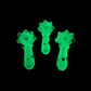 Glow in the Dark Glass Hand Pipe - Pebbles (5")