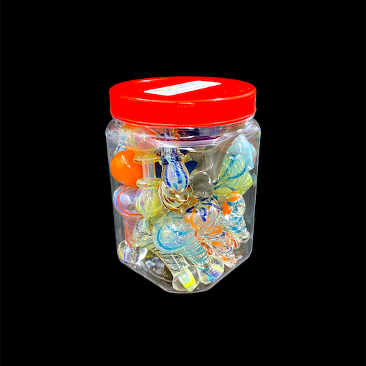 Glass Hand Pipe Jar - Mix n Mash (2.5")(28ct)