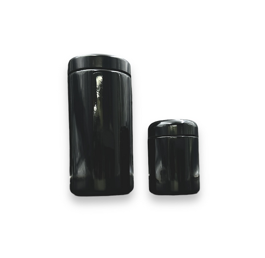 Black UV Glass Jars (Two Sizes)