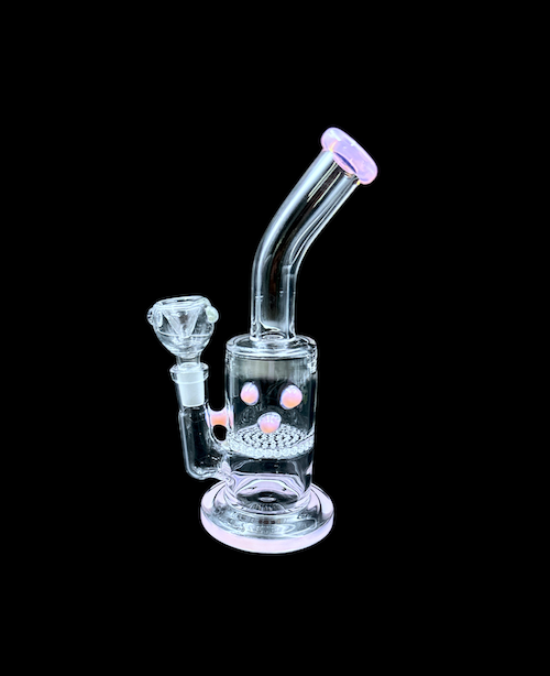 Glass Water Pipe -Freckles (8")