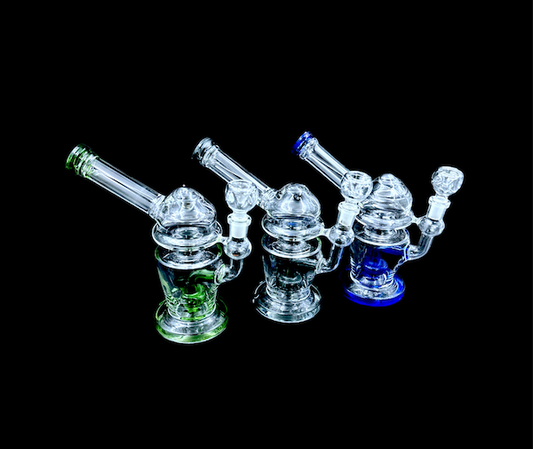 Glass Water Pipe - Egg Head (8")