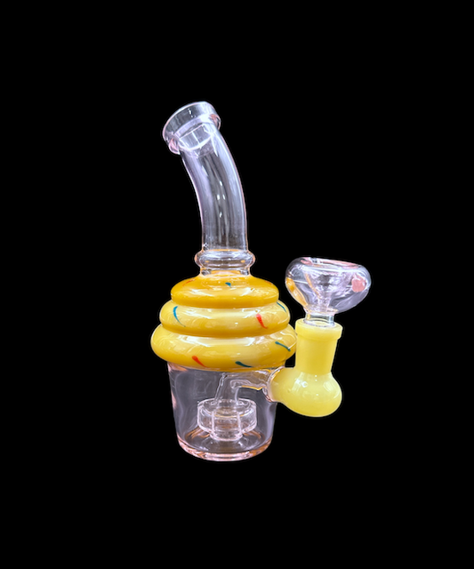 Glass Water Pipe - Cupcakes (6.25")