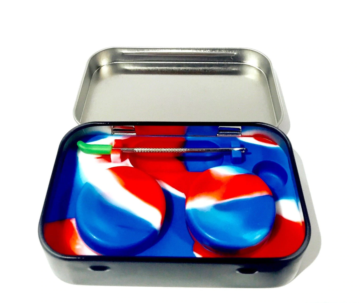 Silicone Container - Tin Case w/ Dab Tool
