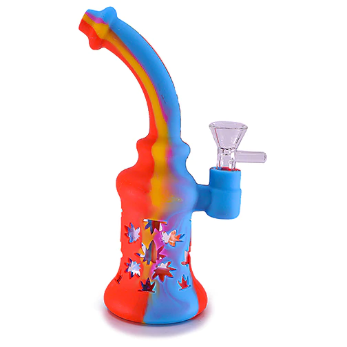Silicone Water Pipe - Leaf Lantern (8")