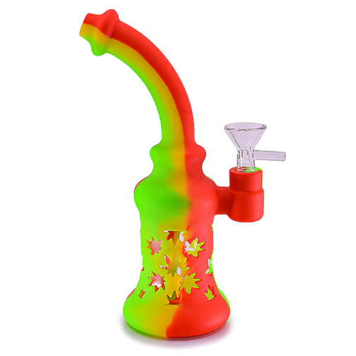 Silicone Water Pipe - Leaf Lantern (8")