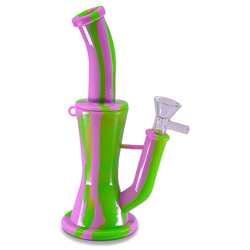 Silicone Water Pipe - Hour Glass (8.25")